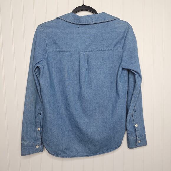Shades of Grey by Micah Cohen Chambray Button Up Shirt Size XXS Casual Cotton - Picture 4 of 8